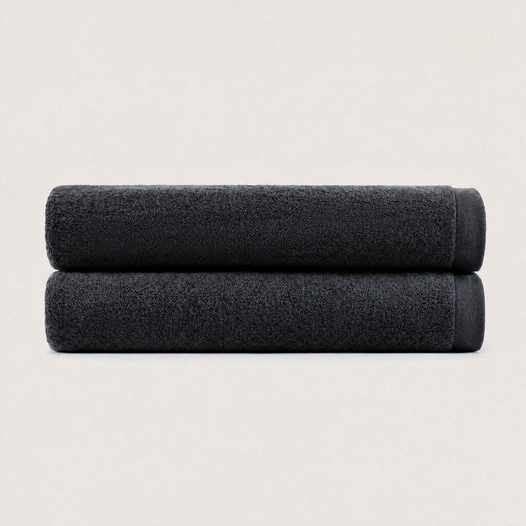 Heavyweight Cotton Bath Towels pack (Charcoal)