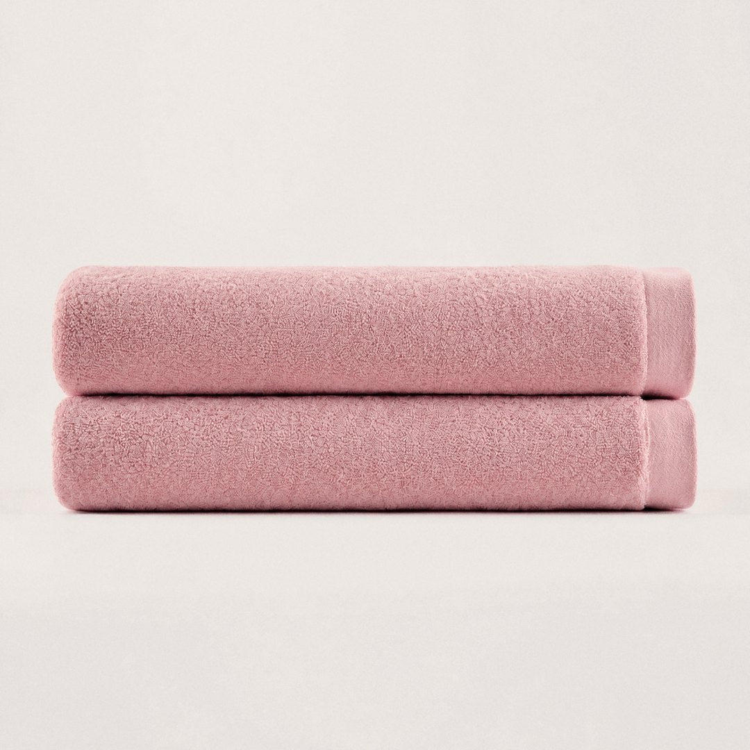 Heavyweight Cotton Bath Towels pack (Coral Pink)