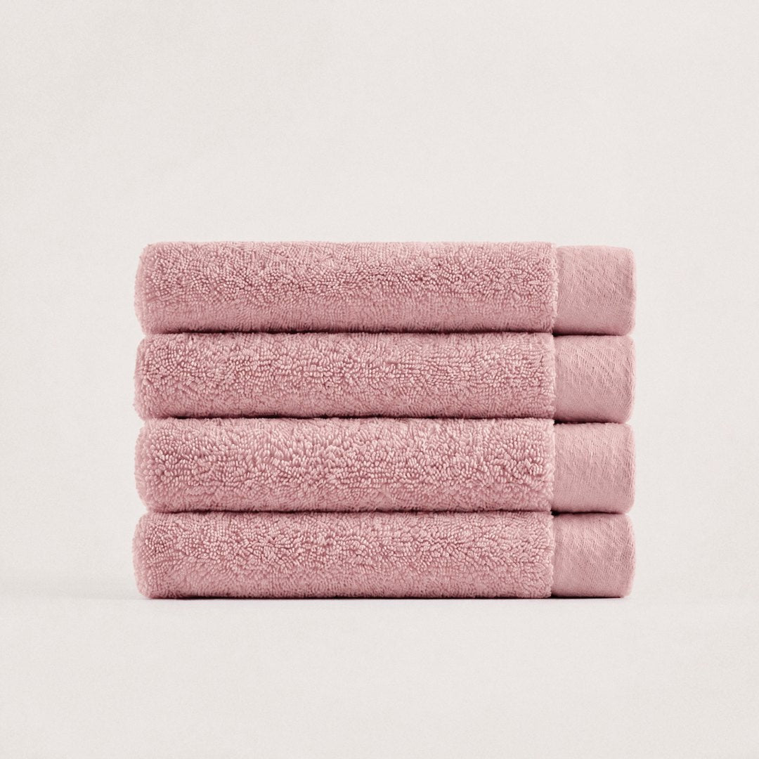 Heavyweight Cotton Washcloths pack (Coral Pink)