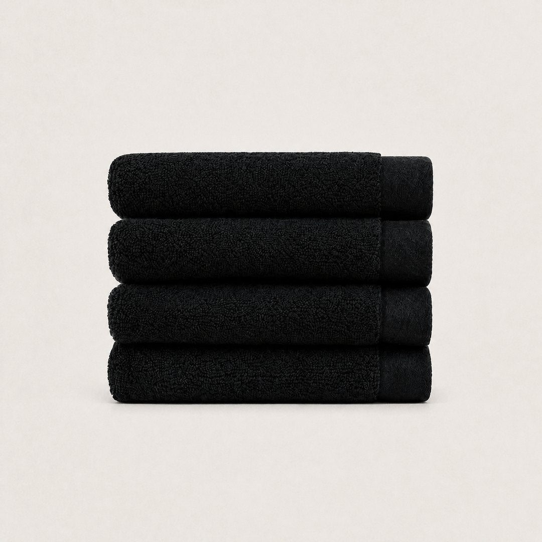 Heavyweight Cotton Washcloths pack (Midnight Black)