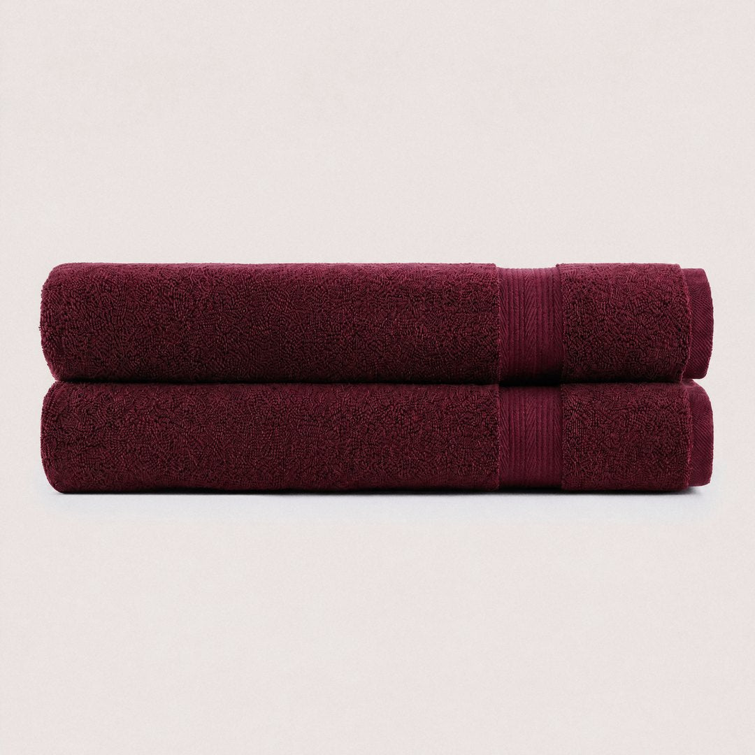 Ultrasoft Cotton Bath Sheets pack (Burgundy)