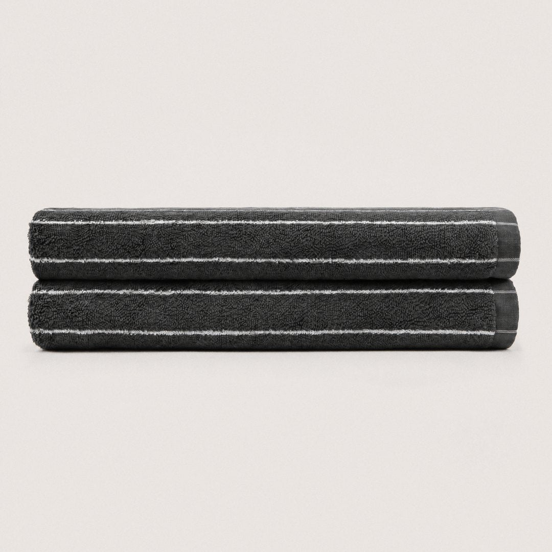 Ultrasoft 100% Cotton Bath Sheets pack (Charcoal & White)