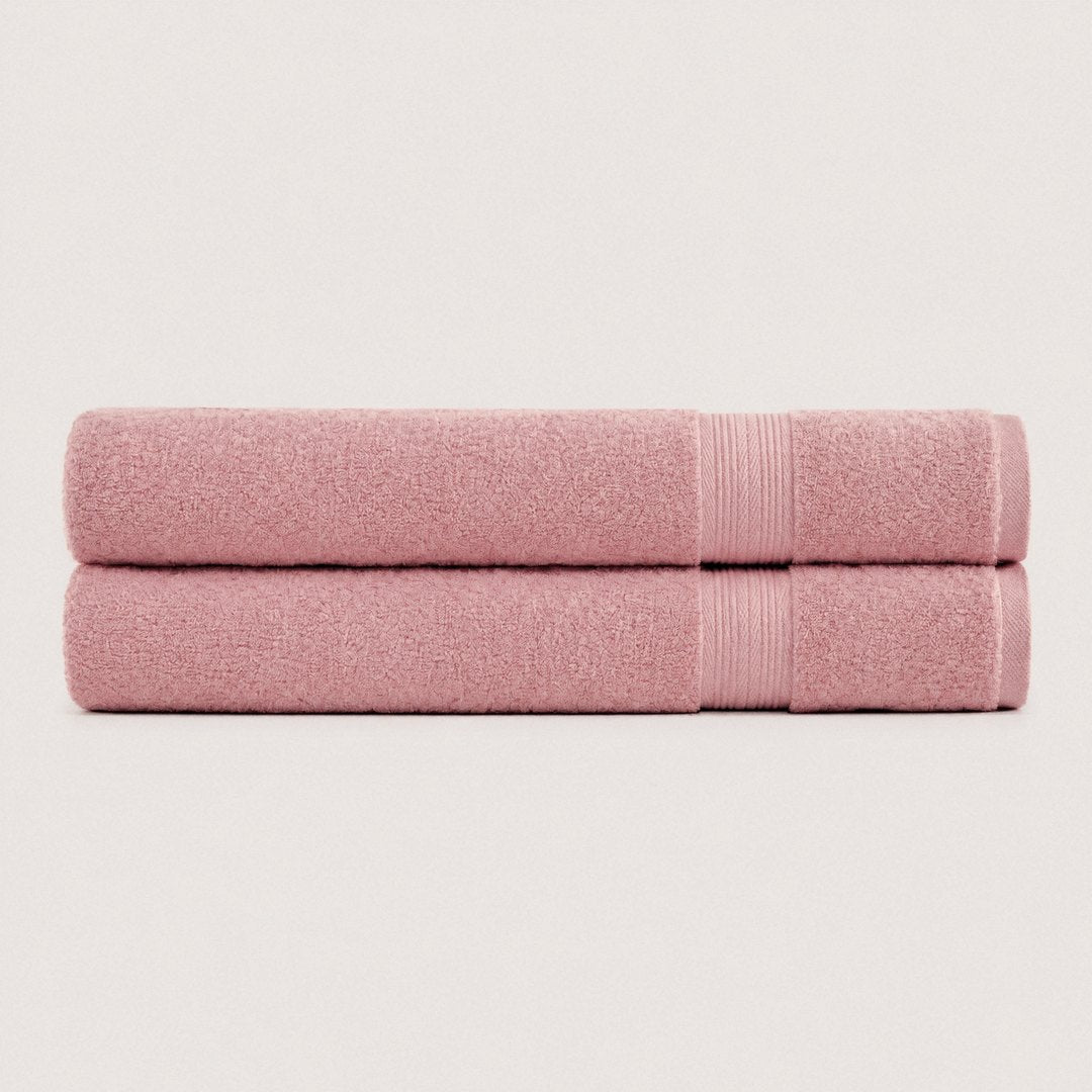 Ultrasoft 100% Cotton Bath Sheets pack (Coral Pink)