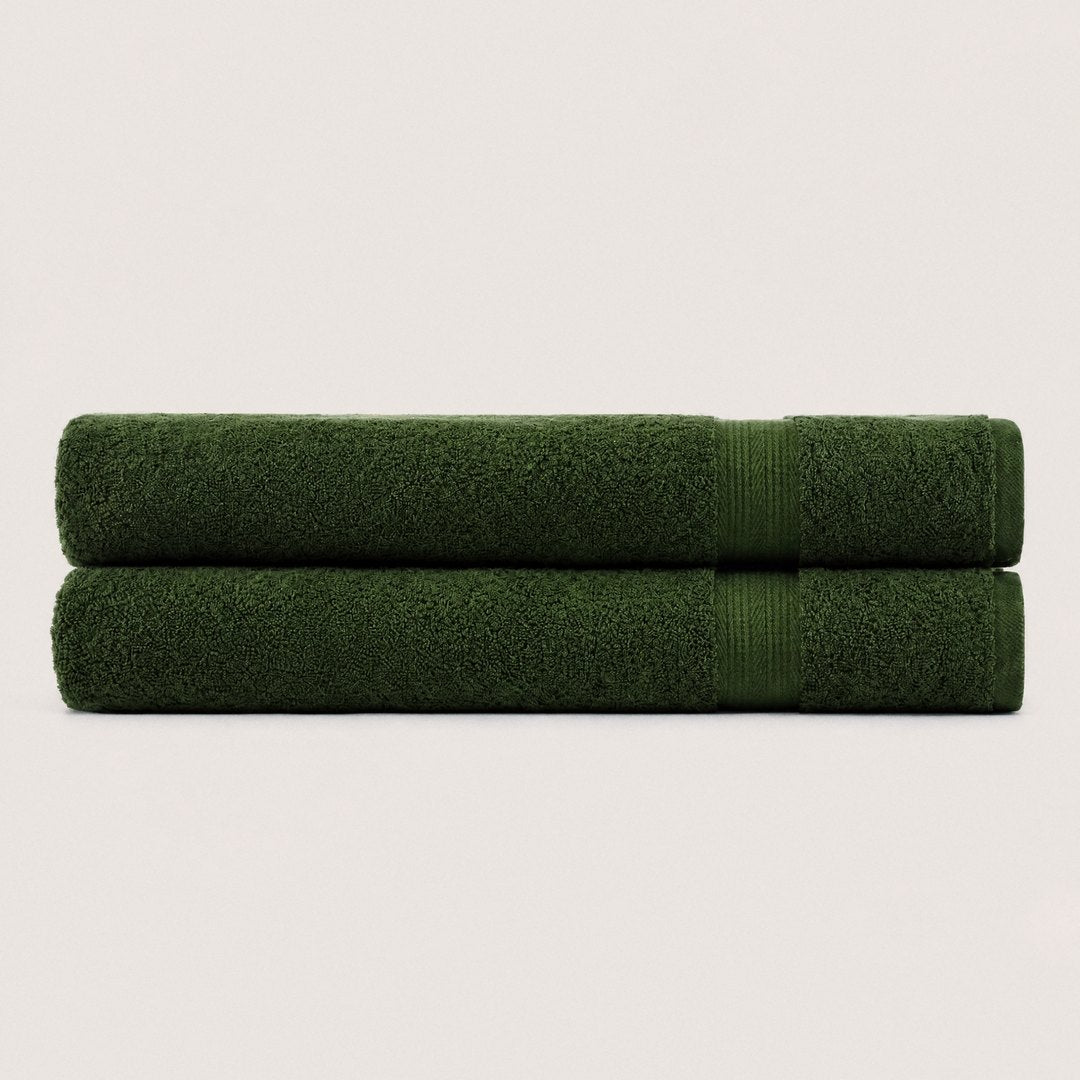 Ultrasoft Cotton Bath Sheets pack (Olive Green)