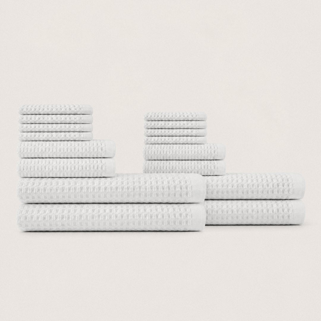 Cotton Waffle Family Bundle pack (Cloud White)