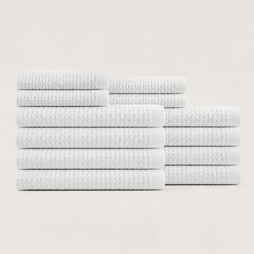 Cotton Waffle Luxe Bundle pack (Cloud White)