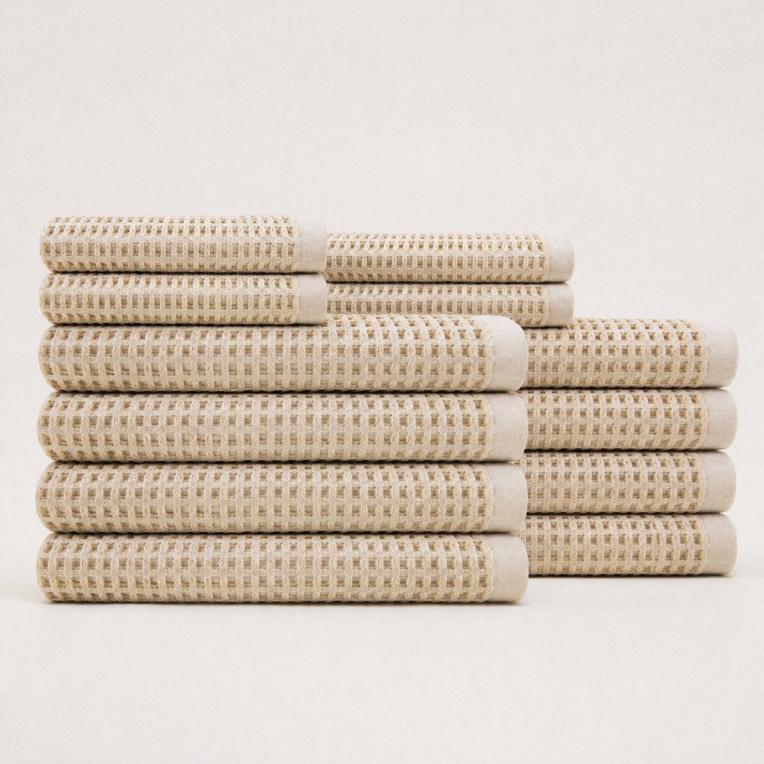 Cotton Waffle Luxe Bundle pack (Sand)
