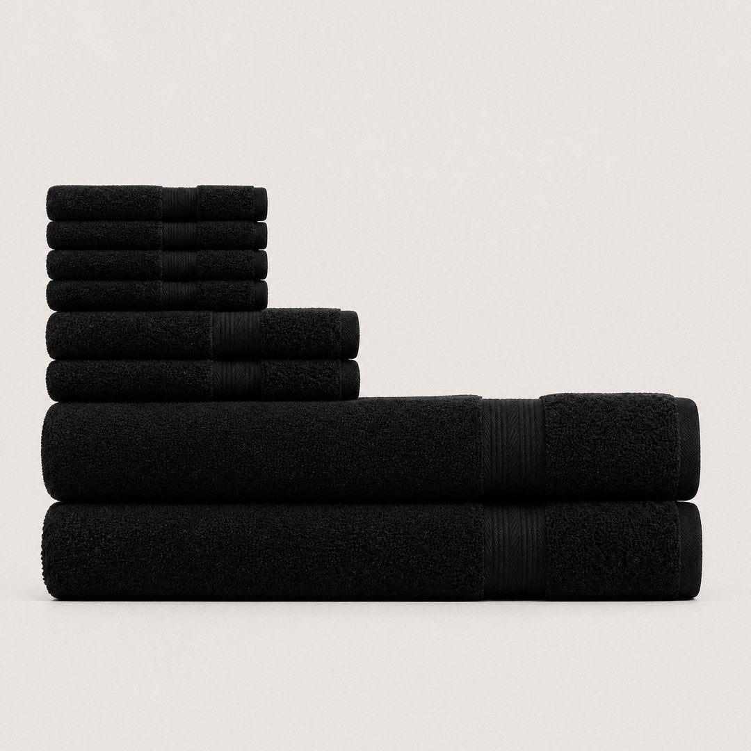 Ultrasoft Bath Bundle set with bath sheets (Midnight Black)