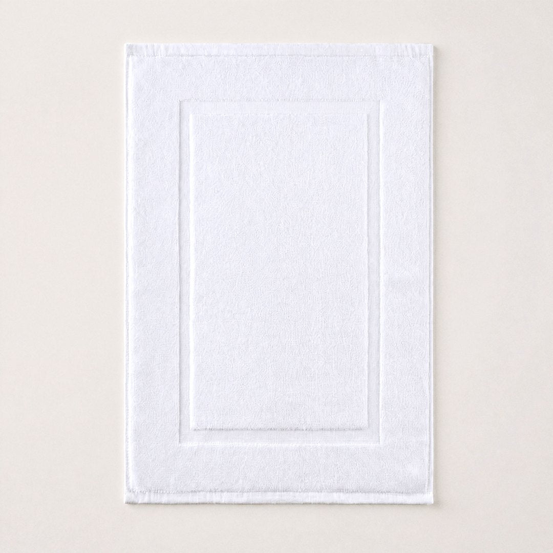 Cotton Bath Mat mat flat lay (Cloud White)