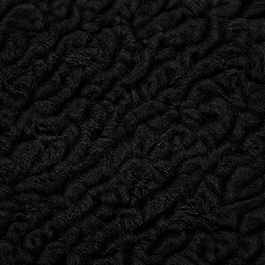 Cotton Bath Mat pile macro (Midnight Black)
