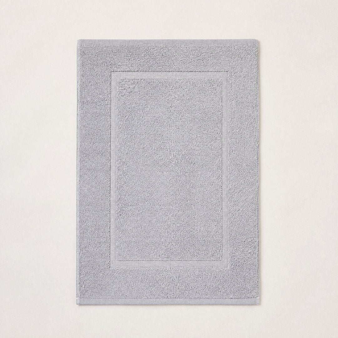 Cotton Bath Mat mat flat lay (Stone Grey)