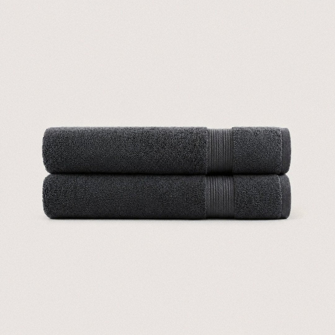 Ultrasoft Cotton Bath Towels 2 pack (Charcoal)
