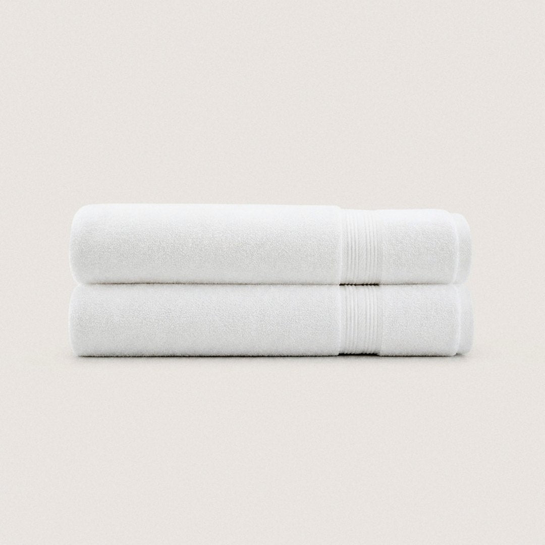 Ultrasoft Cotton Bath Towels 2 pack (Cloud White)