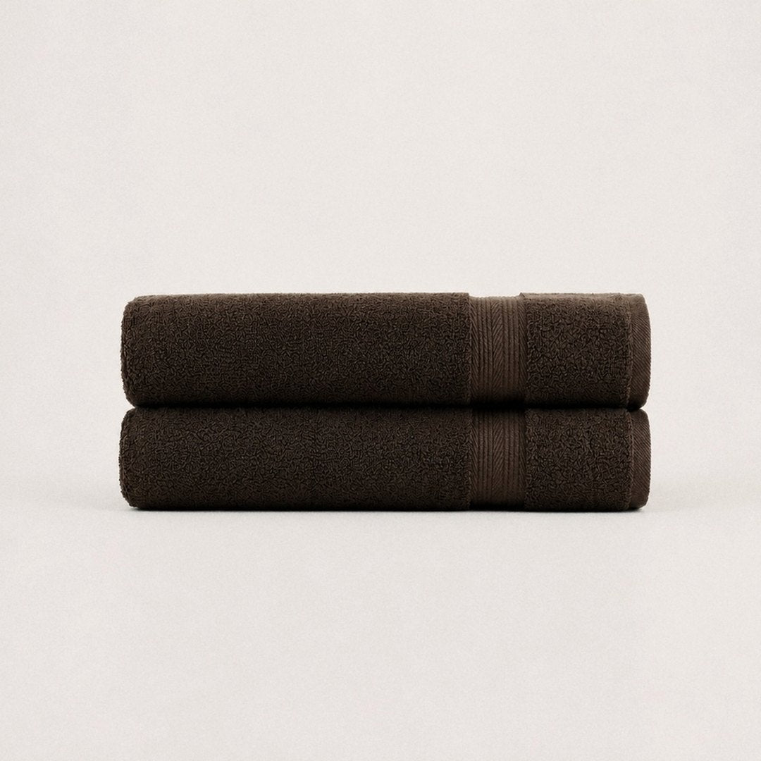 Ultrasoft Cotton Bath Towels 2 pack (Espresso Brown)