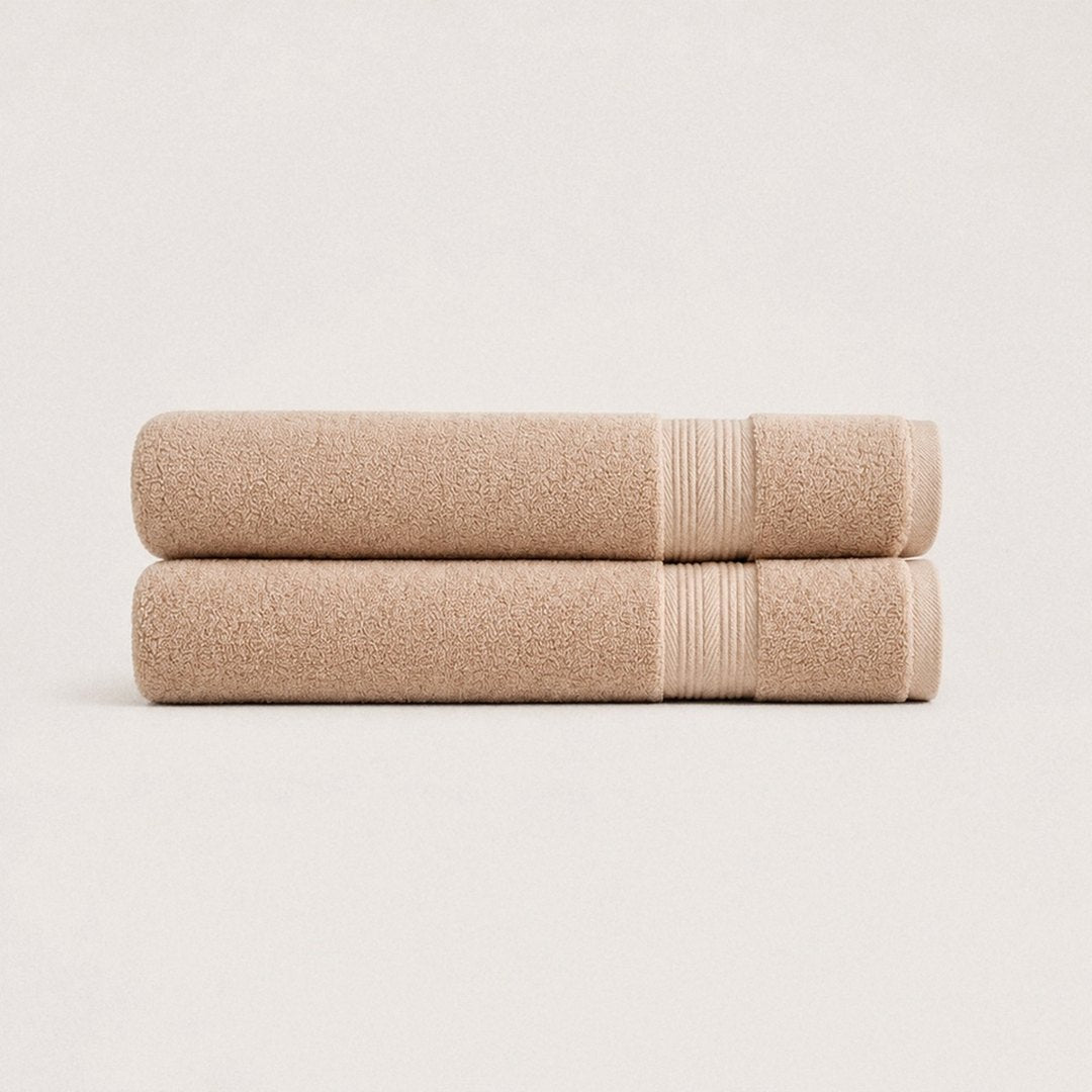 Ultrasoft Cotton Bath Towels 2 pack (Sand)