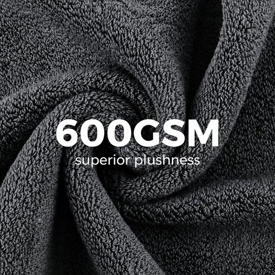 600GSM terry pile close-up (Charcoal)