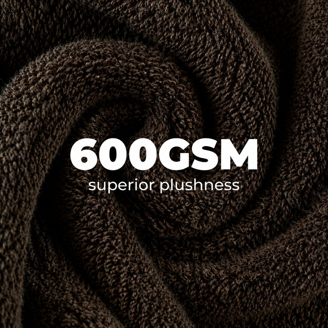 600GSM terry pile close-up (Espresso Brown)