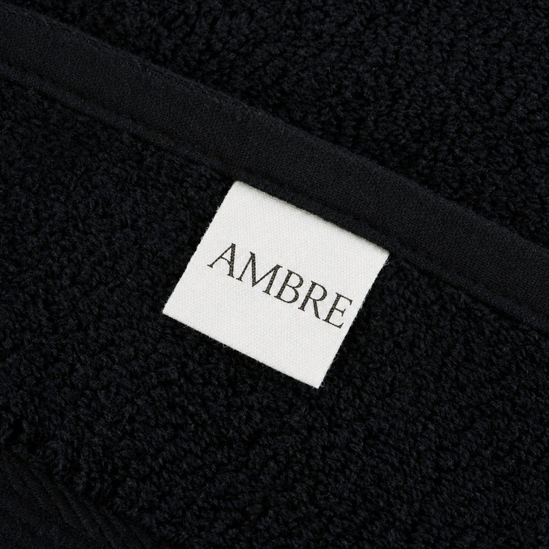 Woven Ambre label close-up (Midnight Black)