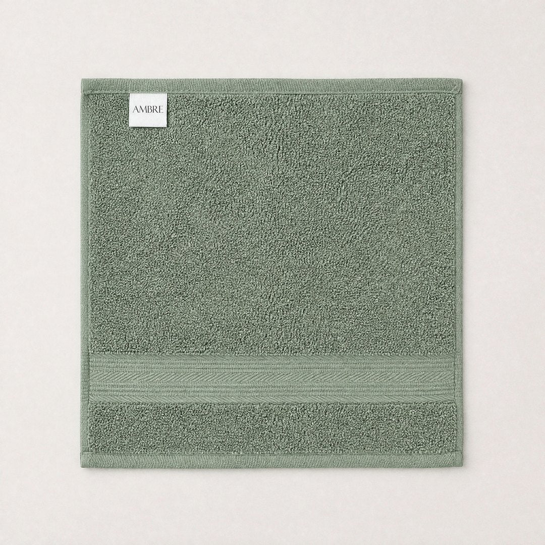 Washcloth laid flat (Sage)