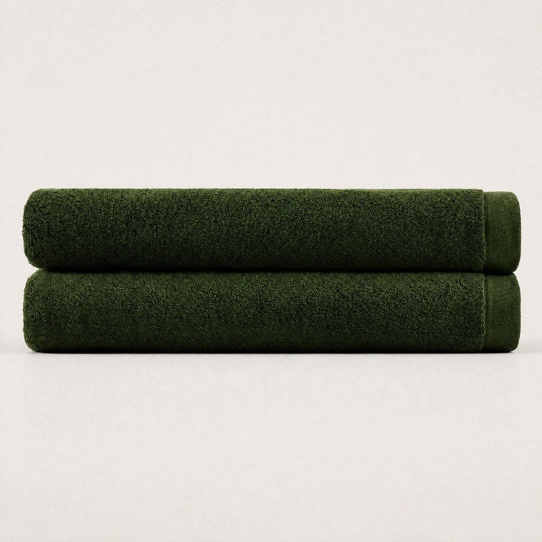 Heavyweight Cotton Bath Sheets pack (Olive Green)