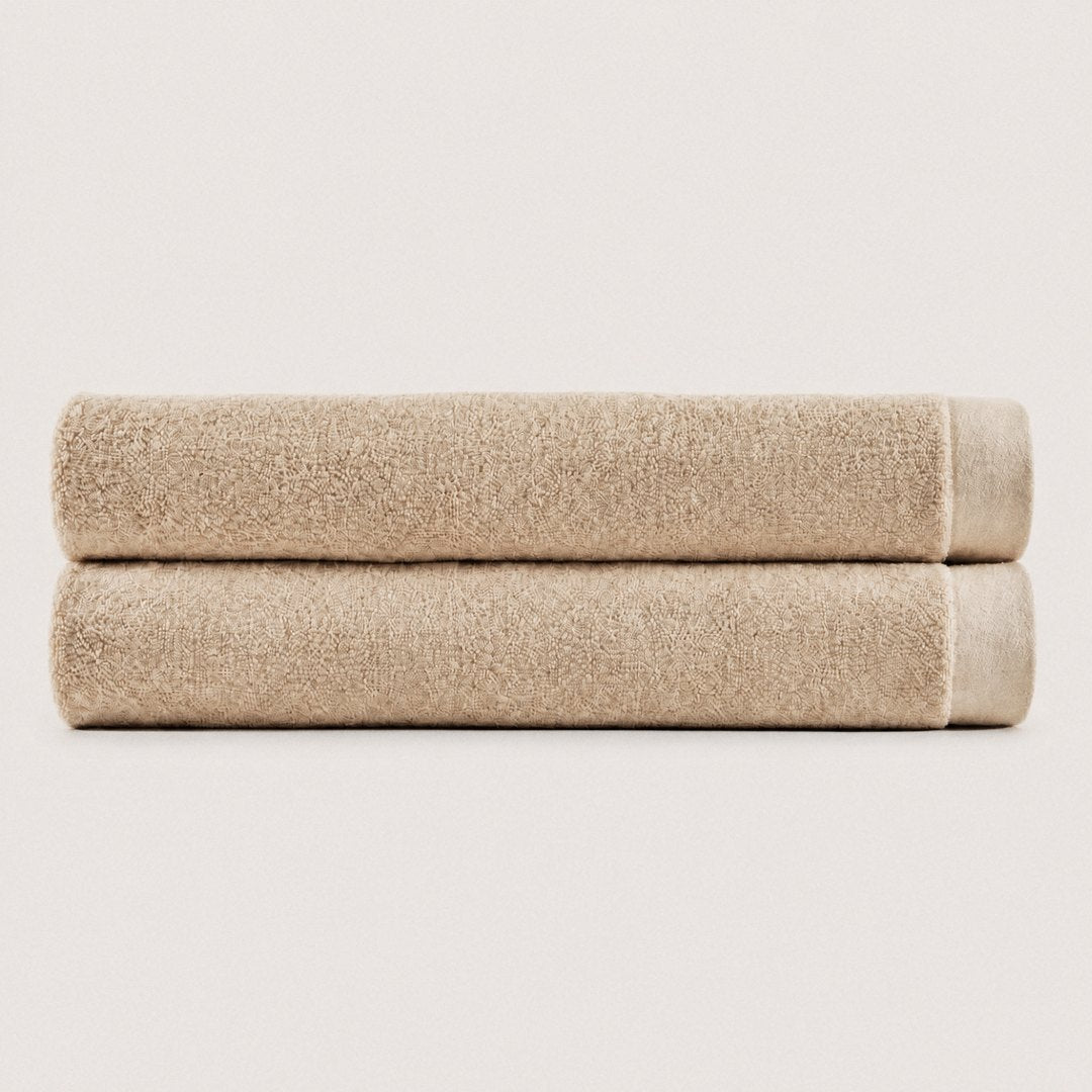 Heavyweight Cotton Bath Sheets pack (Sand)