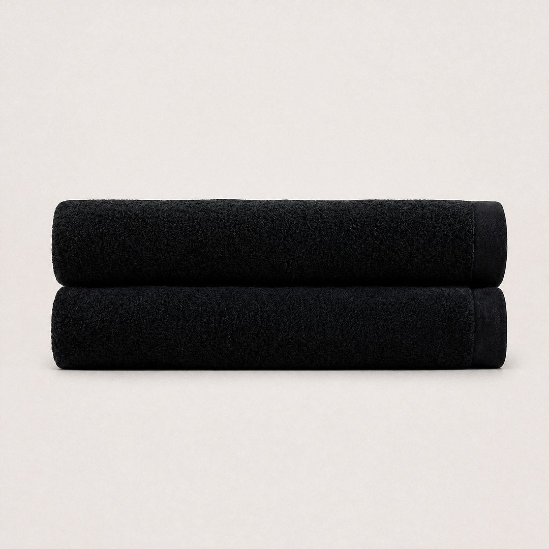 Heavyweight Cotton Bath Towels pack (Midnight Black)