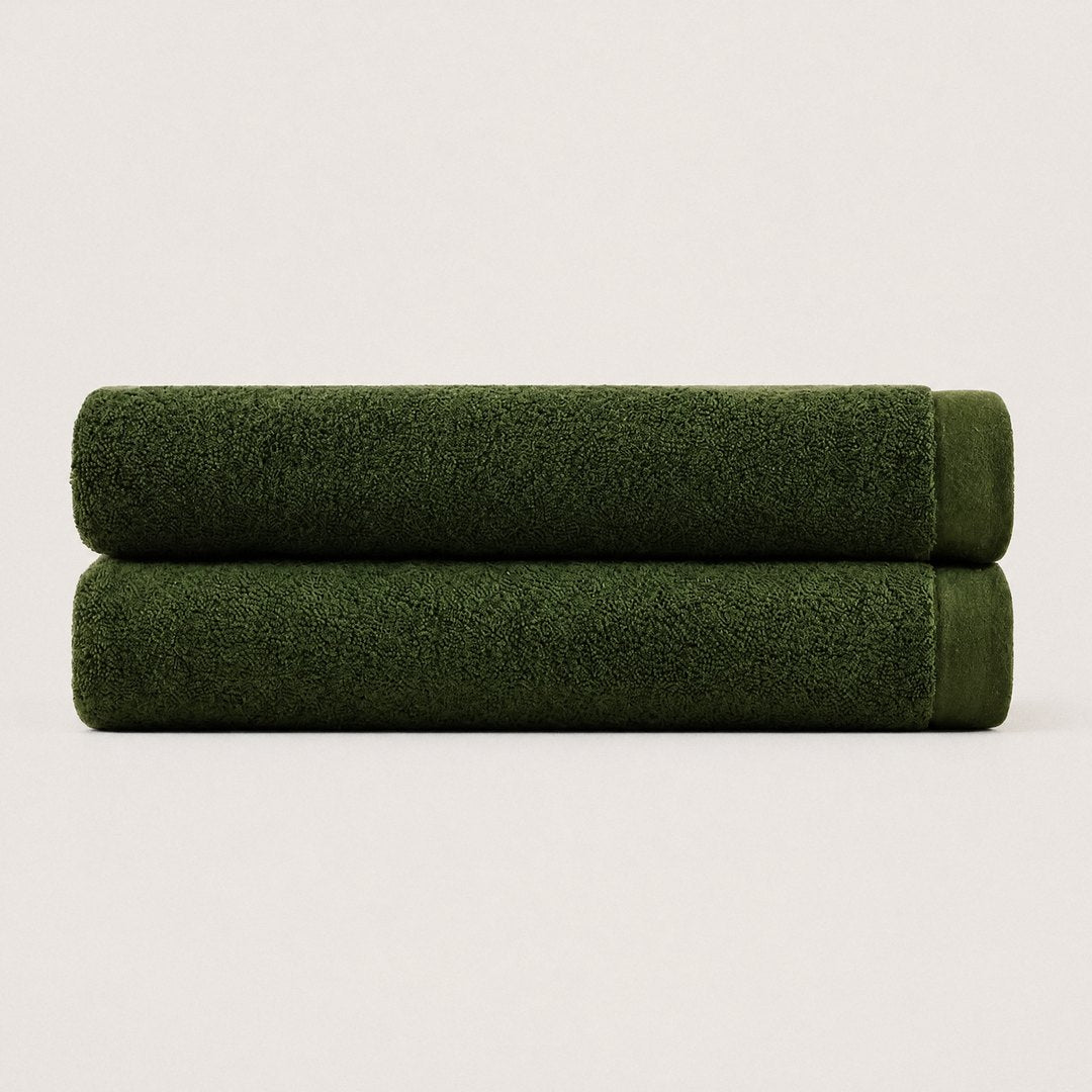 Heavyweight Cotton Bath Towels pack (Olive Green)