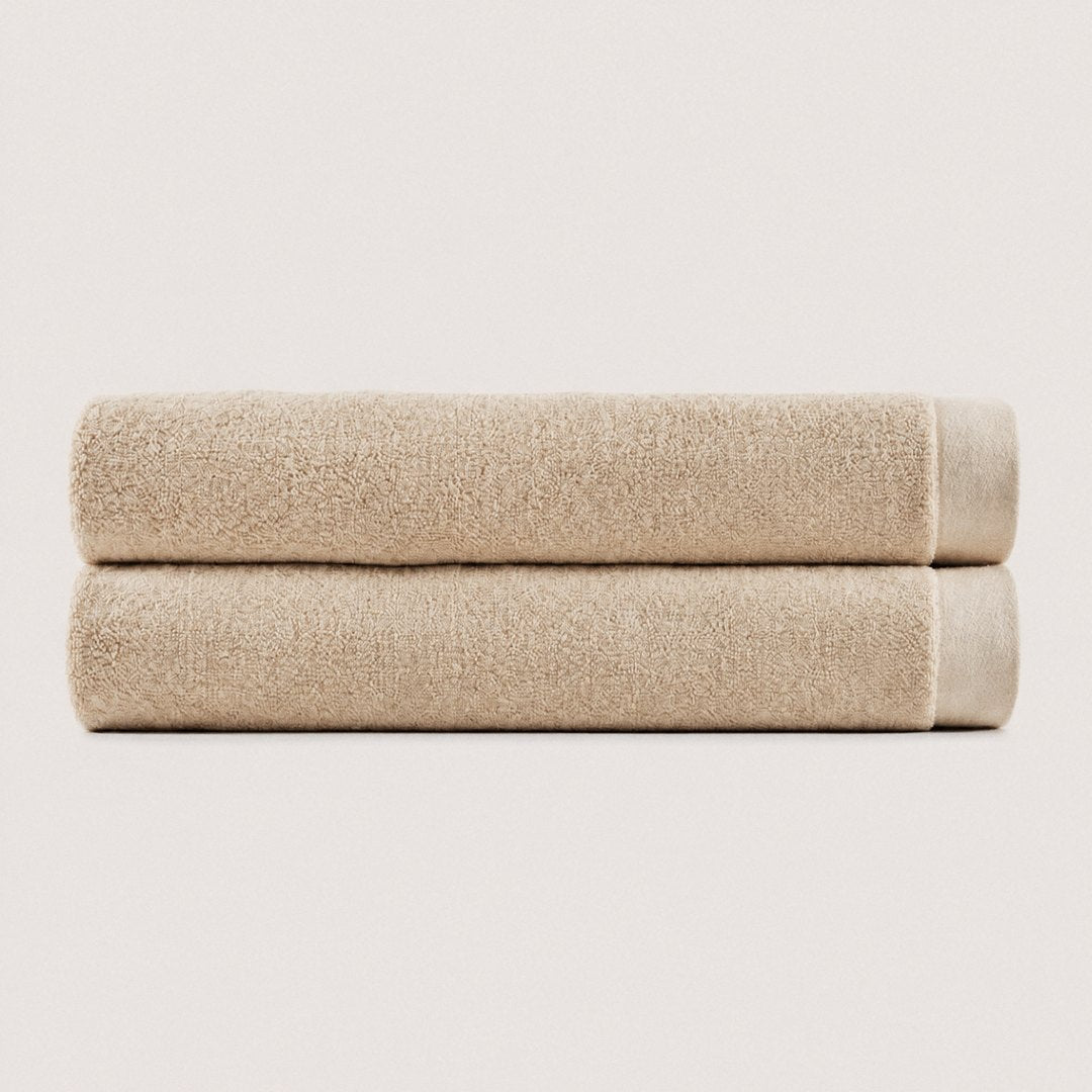 Heavyweight Cotton Bath Towels pack (Sand)