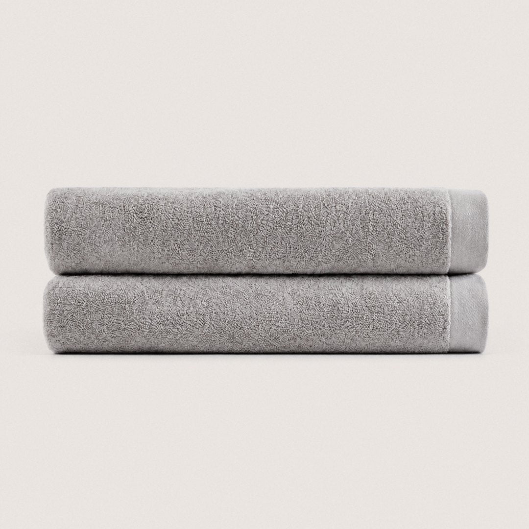 Heavyweight Cotton Bath Towels pack (Stone Grey)
