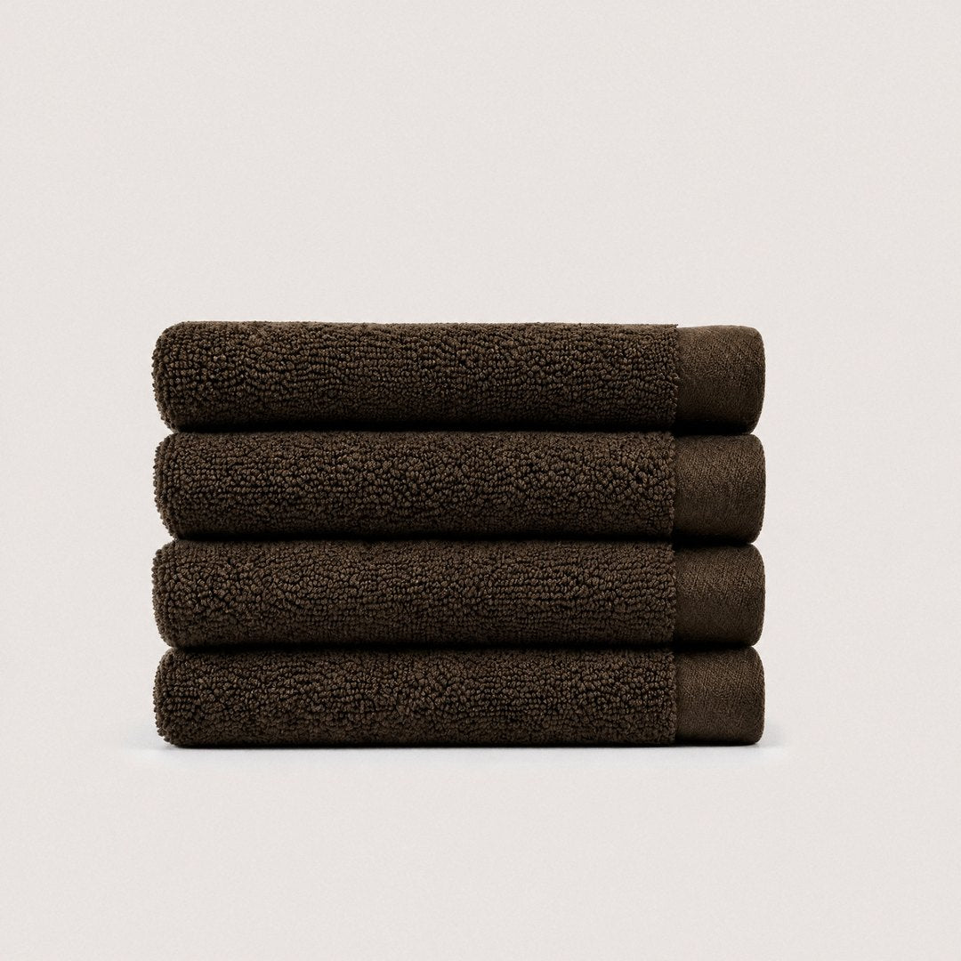 Heavyweight Cotton Washcloths pack (Espresso Brown)