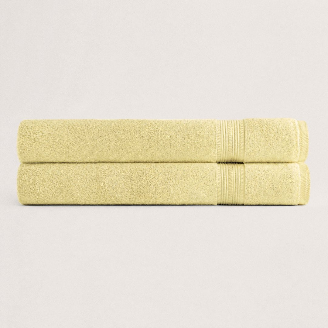 Ultrasoft 100% Cotton Bath Sheets pack (Butter Yellow)