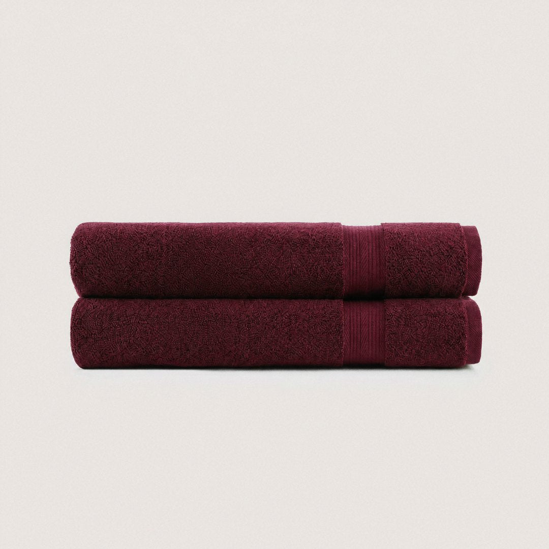 Ultrasoft Cotton Bath Towels pack (Burgundy)