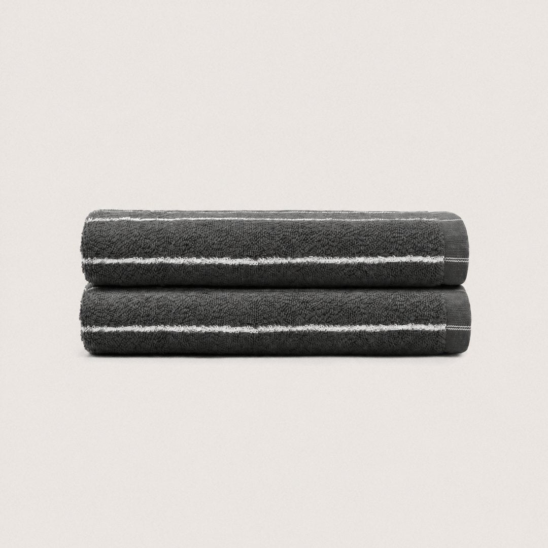 Ultrasoft 100% Cotton Hand Towels pack (Charcoal & White)