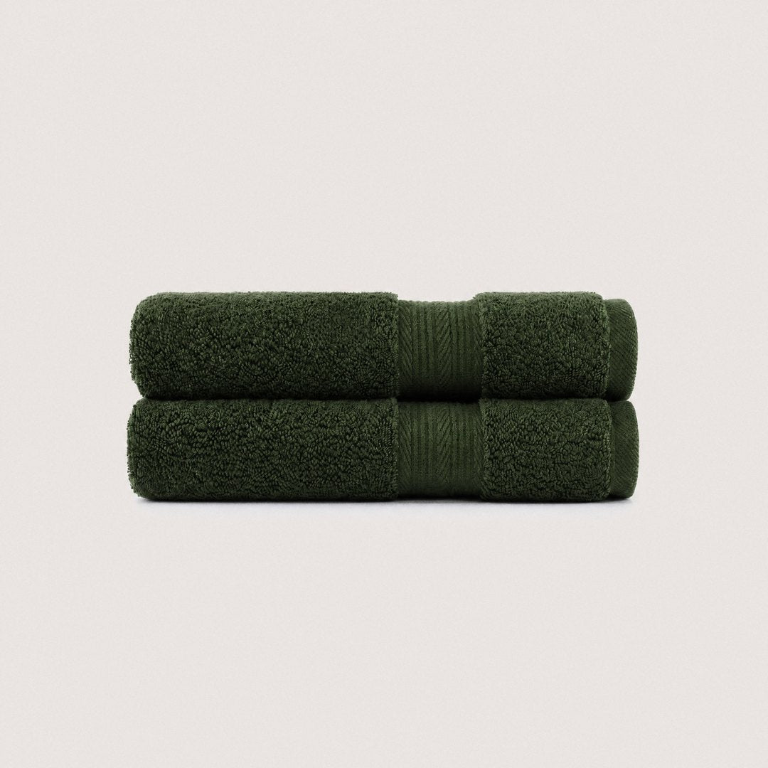 Ultrasoft Cotton Hand Towels pack (Olive Green)