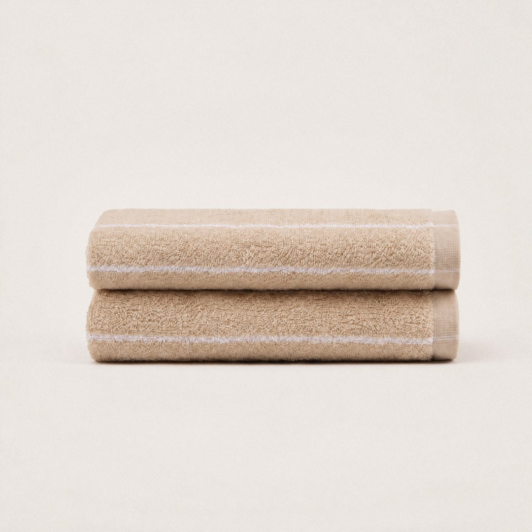 Ultrasoft 100% Cotton Hand Towels pack (Sand & White)