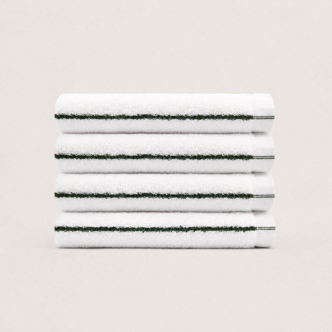 Ultrasoft 100% Cotton Washcloths pack (Cloud White & Olive Green)