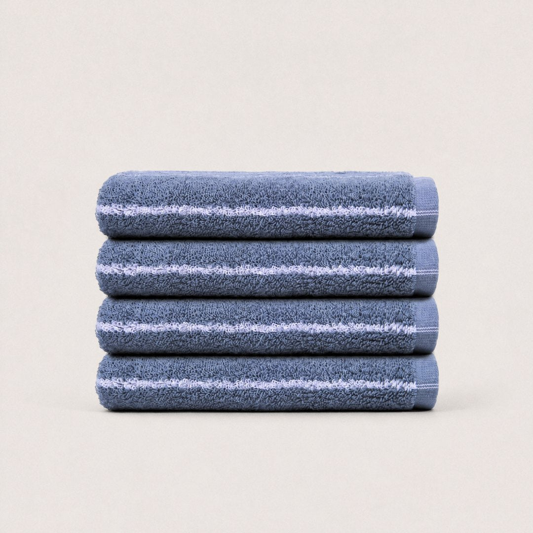 Ultrasoft 100% Cotton Washcloths pack (Lapiz Blue & White)
