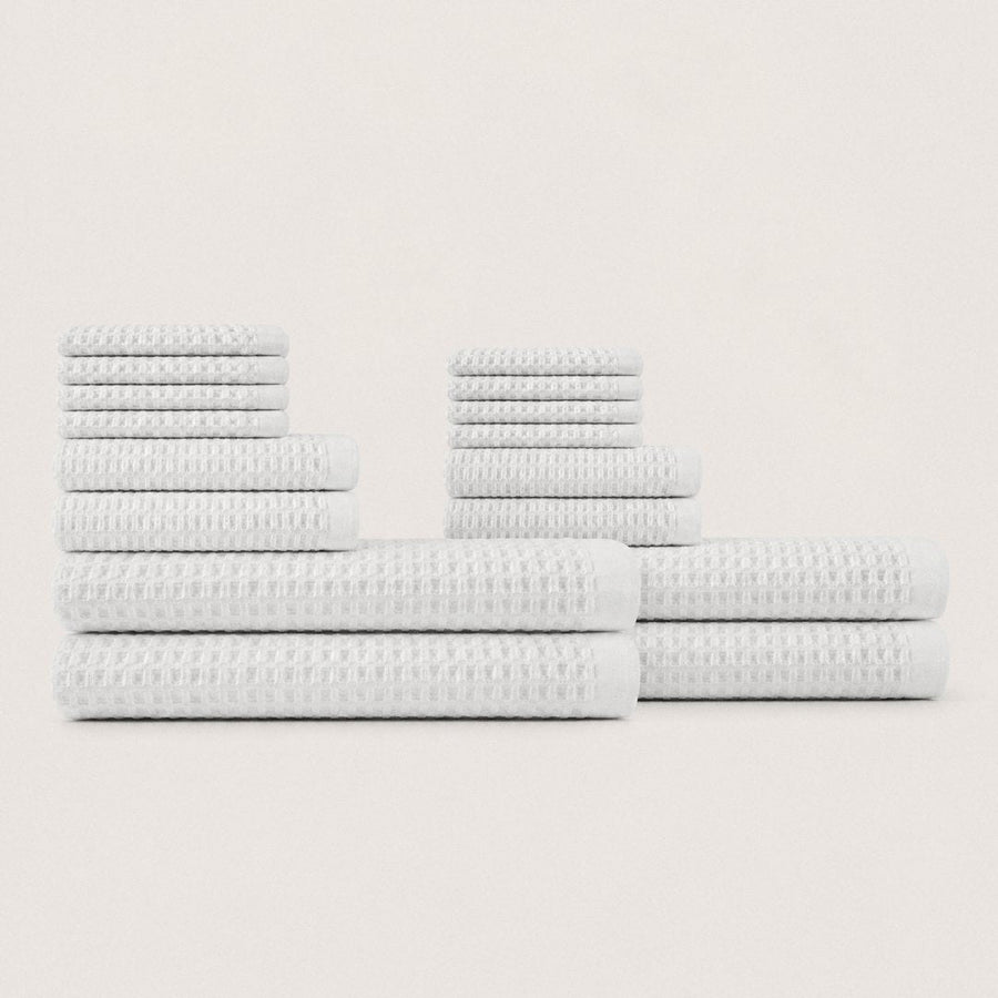 Cotton Waffle Family Bundle pack (Cloud White)
