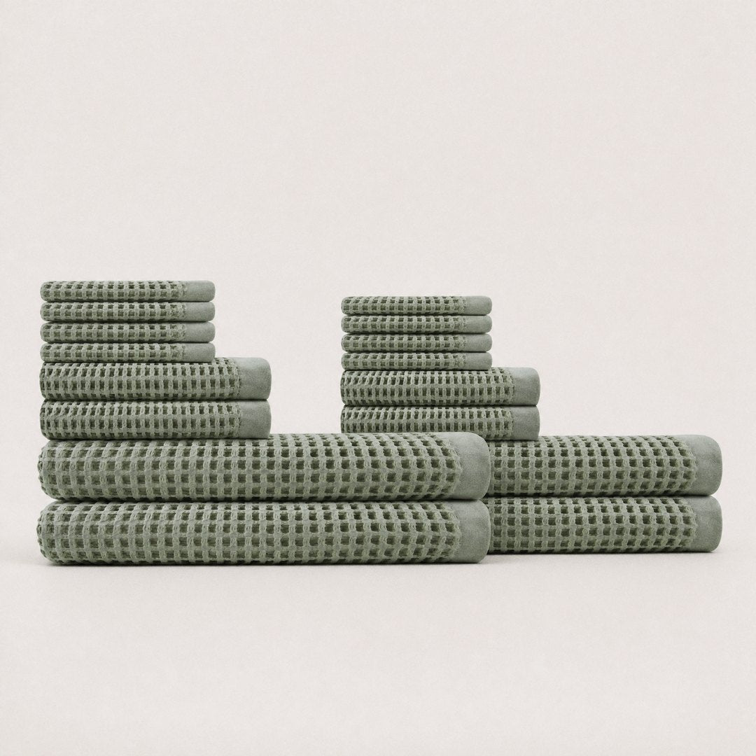 Cotton Waffle Family Bundle pack (Sage)