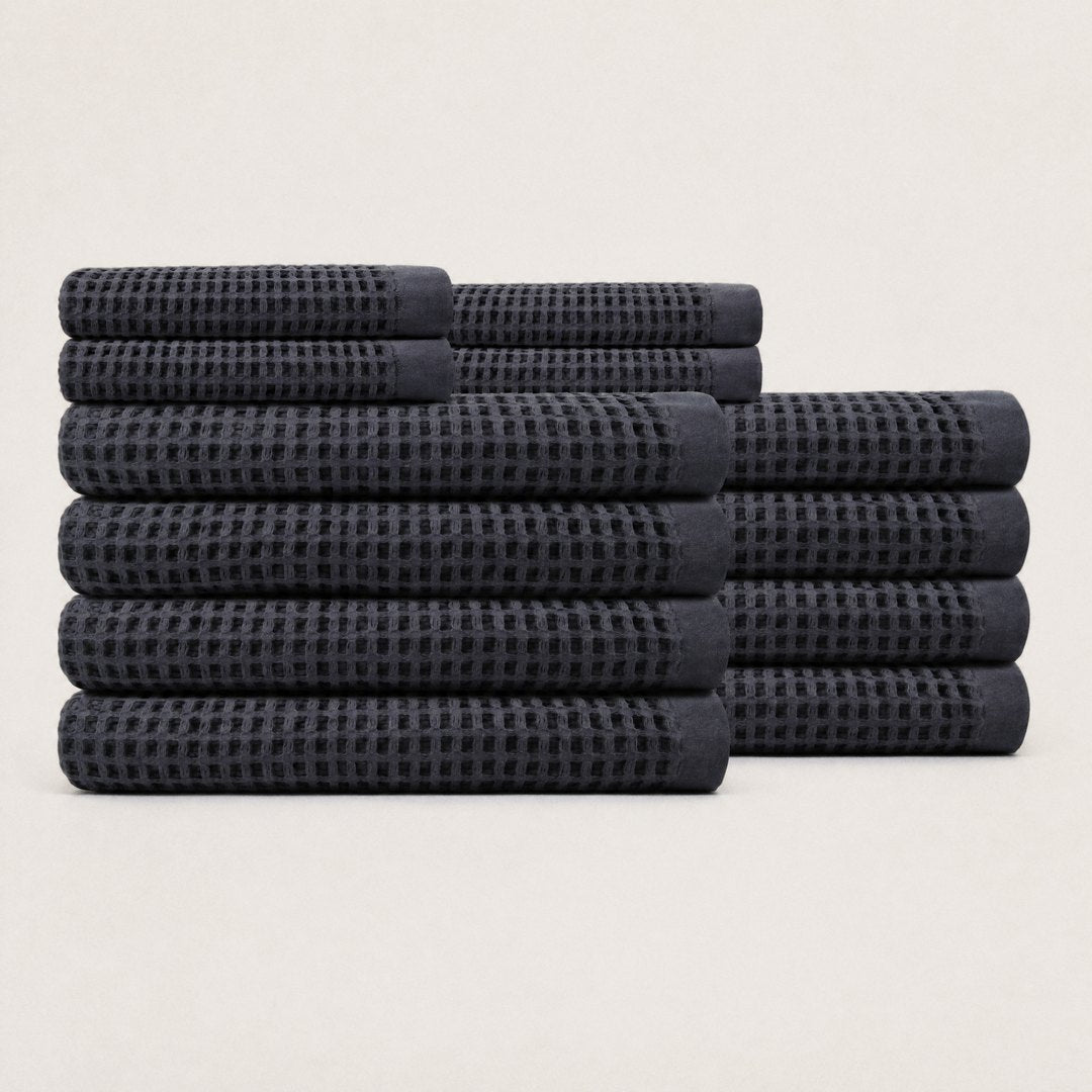 Cotton Waffle Luxe Bundle pack (Charcoal)