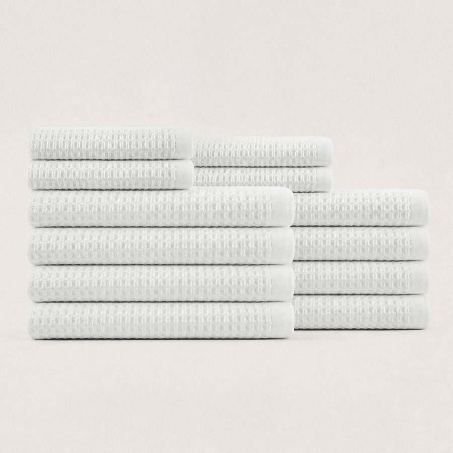 Cotton Waffle Luxe Bundle pack (Cloud White)