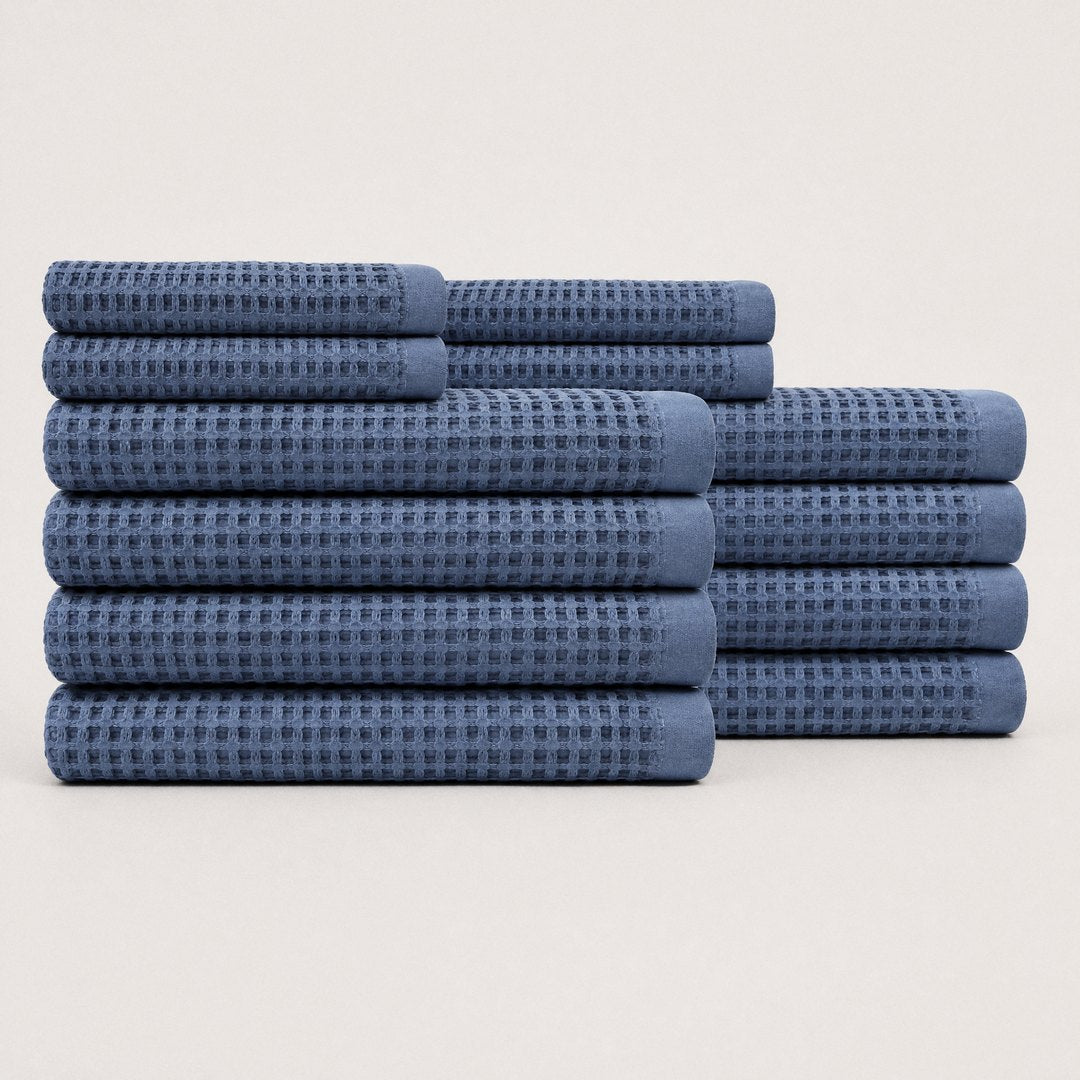 Cotton Waffle Luxe Bundle pack (Lapiz Blue)