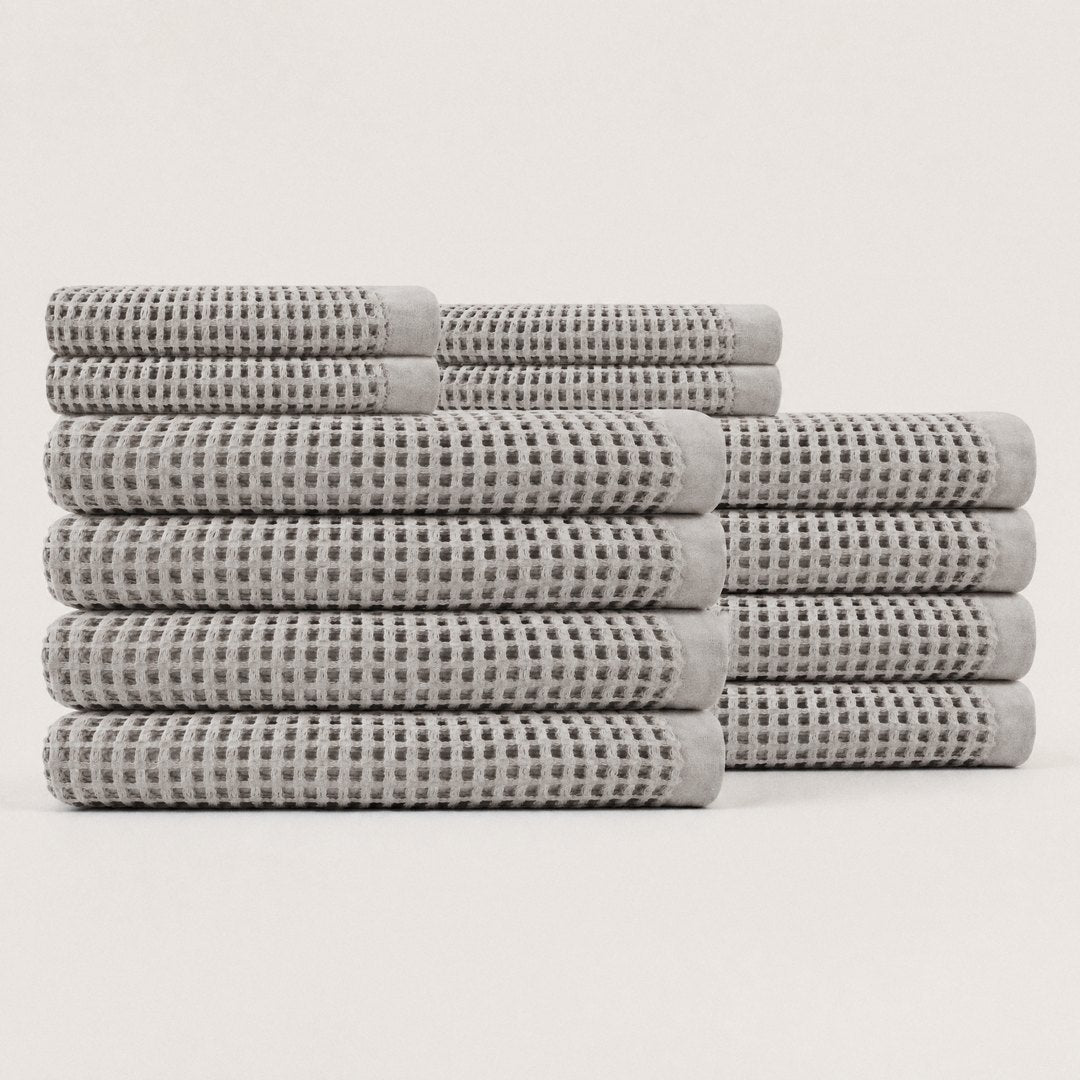 Cotton Waffle Luxe Bundle pack (Stone Grey)