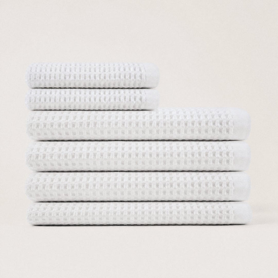 Cotton Waffle Spa Bundle pack (Cloud White)