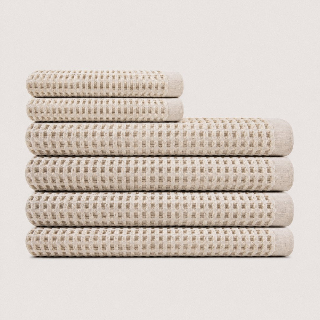 Cotton Waffle Spa Bundle pack (Sand)