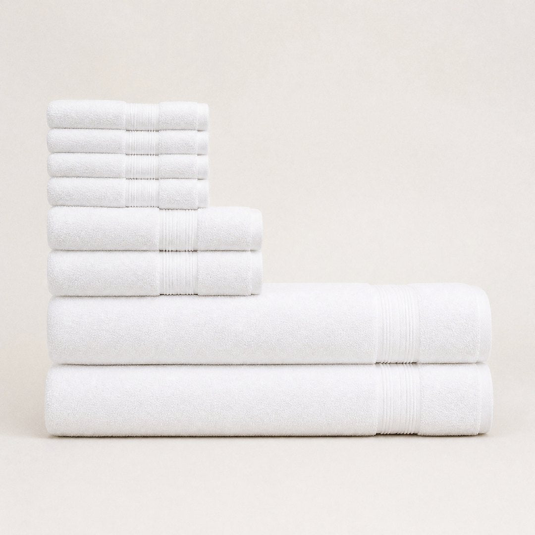 Ultrasoft Bath Bundle set with bath sheets (Cloud White)