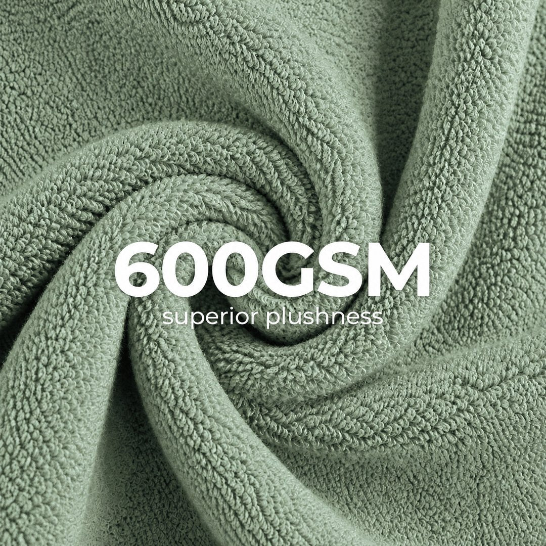 600GSM terry pile close-up (Sage)