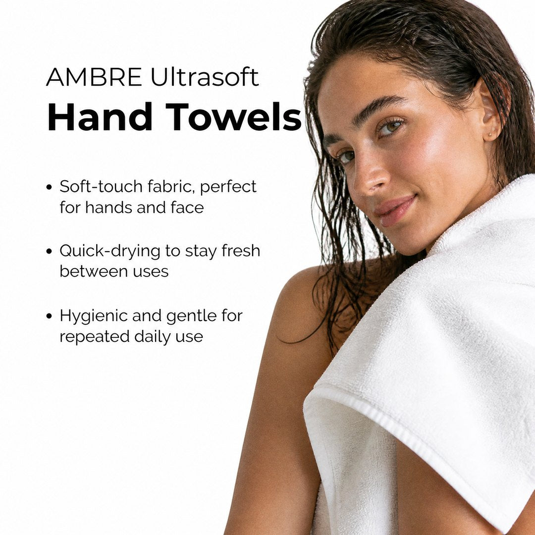 Ambre Ultrasoft hand towels benefits (Stone Grey)