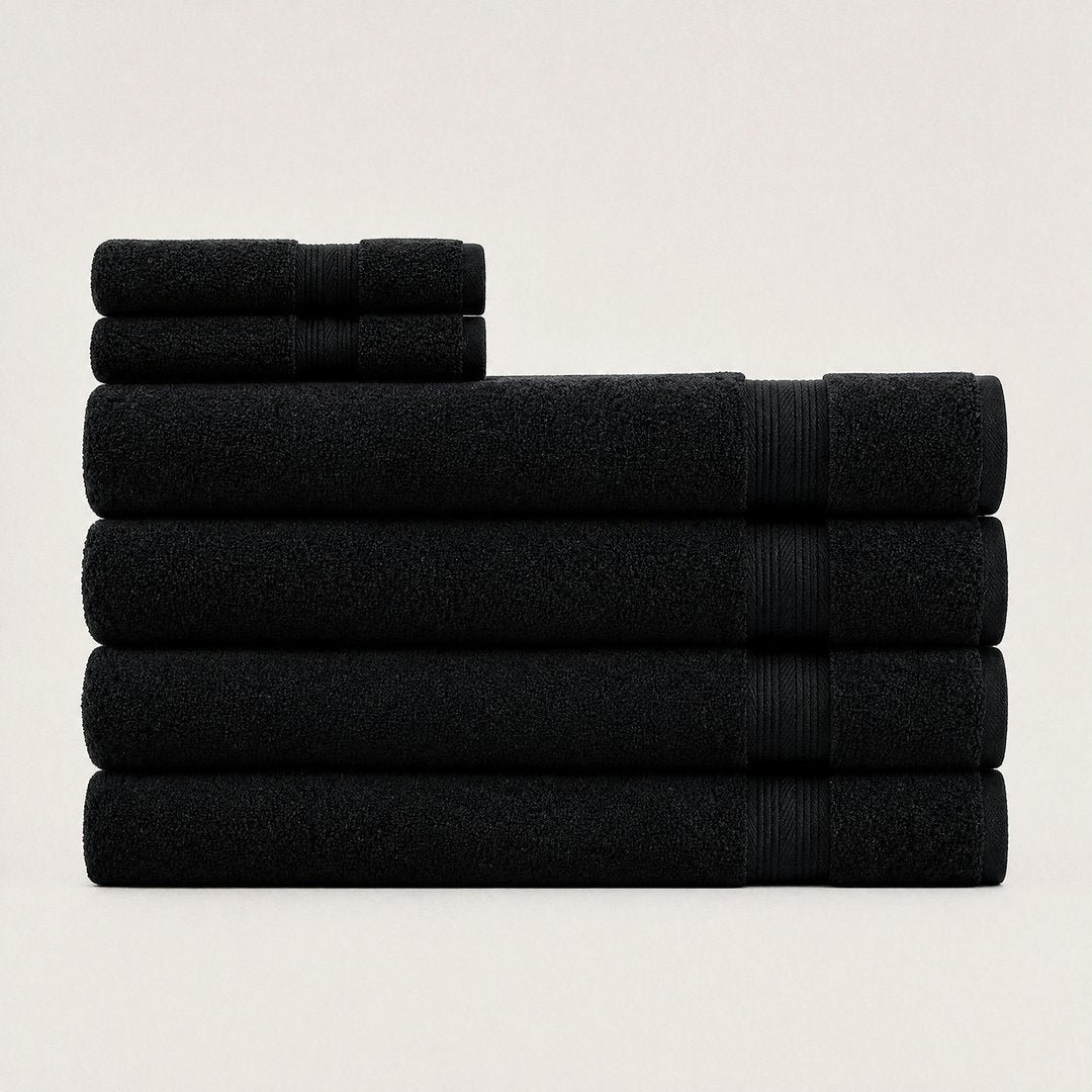 Ultrasoft Spa Bundle set with bath sheets (Midnight Black)