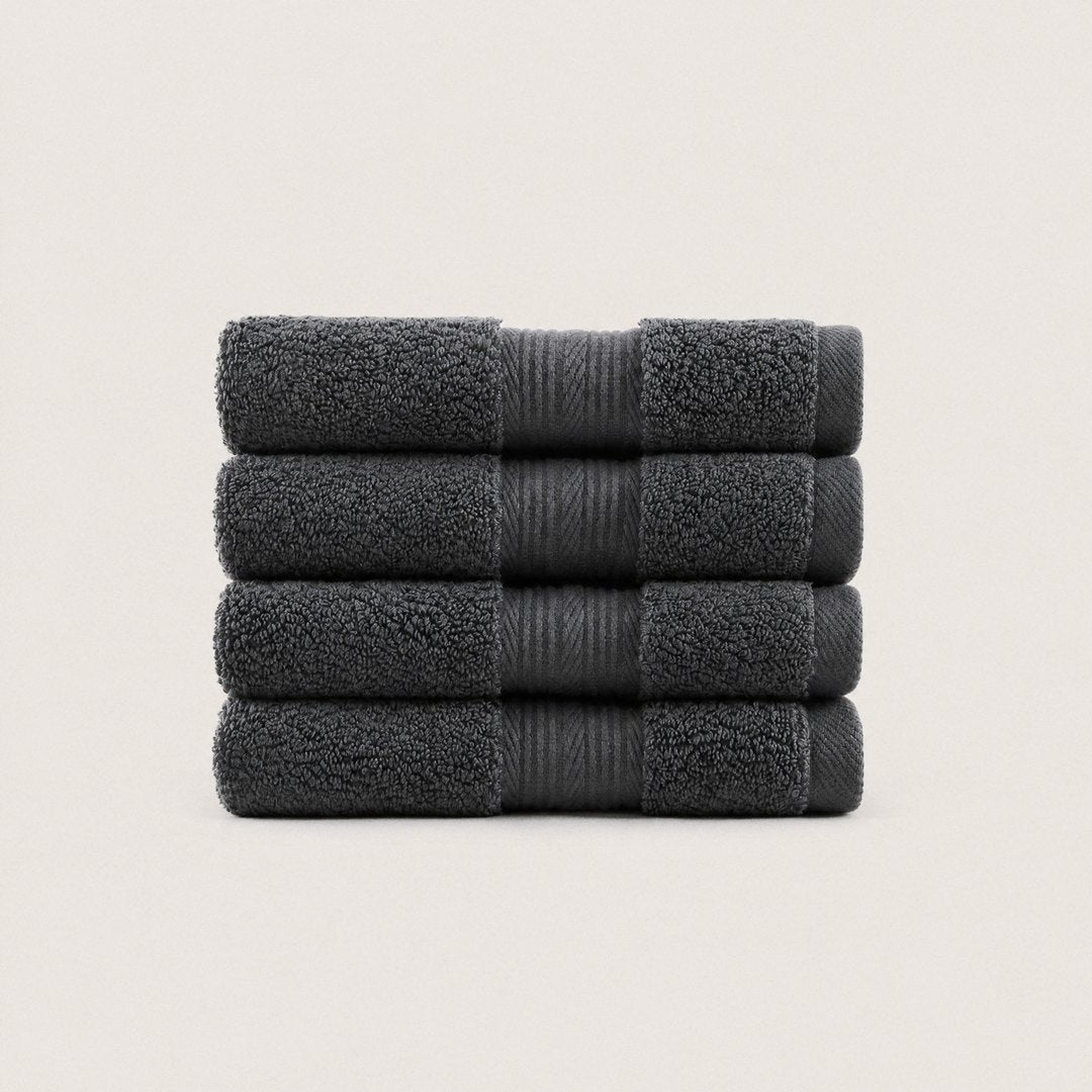Four folded Ultrasoft washcloths (Charcoal)